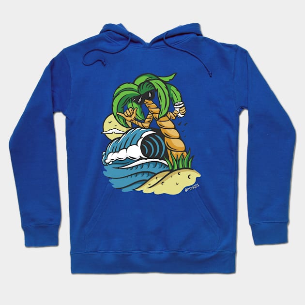 Palm Shaka Hoodie by MSX Grafix